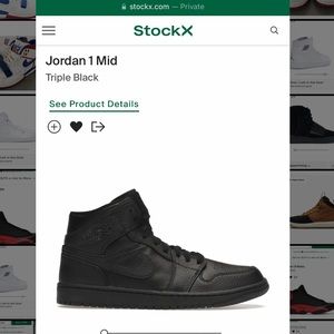 Jordan Mid Retro 1 - Black